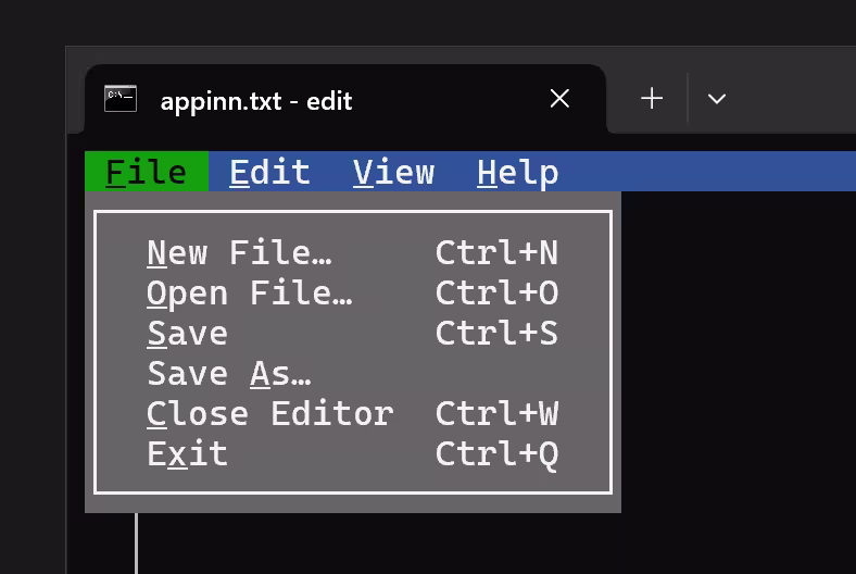 Vim 替代者?微软发布开源命令行编辑器 Edit,大小不到 250kB 4 Vim 替代者?微软发布开源命令行编辑器 Edit,大小不到 250kB 4